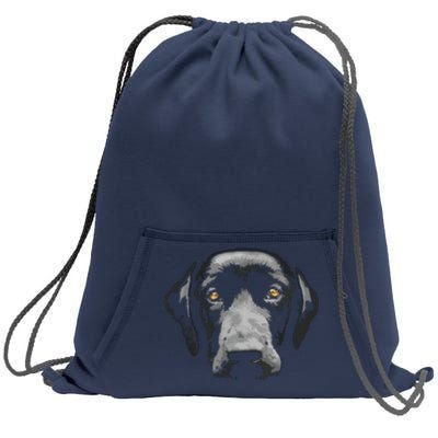 Black Labrador Retriever Sweatshirt Cinch Pack Bag