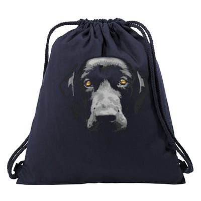 Black Labrador Retriever Drawstring Bag