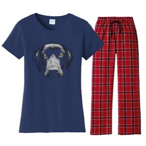 Black Labrador Retriever Women's Flannel Pajama Set