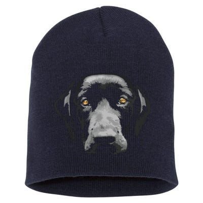 Black Labrador Retriever Short Acrylic Beanie