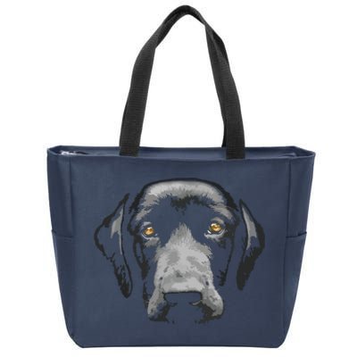 Black Labrador Retriever Zip Tote Bag