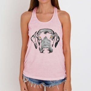 Black Labrador Retriever Women's Knotted Racerback Tank