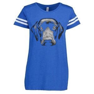 Black Labrador Retriever Enza Ladies Jersey Football T-Shirt