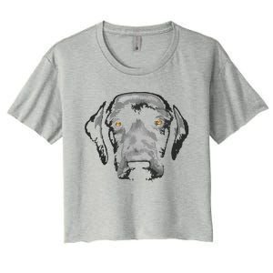 Black Labrador Retriever Women's Crop Top Tee