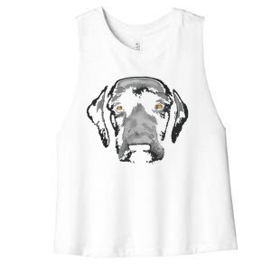 Black Labrador Retriever Women's Racerback Cropped Tank