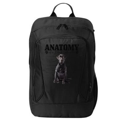 Black Labrador Retriever Anatomy Funny Cute Dog Mom Dad City Backpack