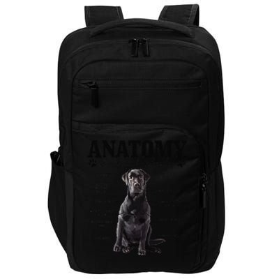 Black Labrador Retriever Anatomy Funny Cute Dog Mom Dad Impact Tech Backpack