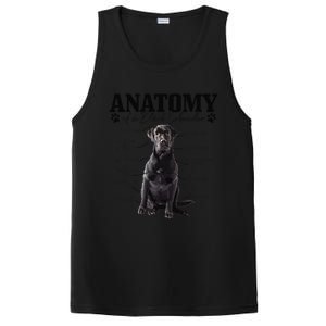 Black Labrador Retriever Anatomy Funny Cute Dog Mom Dad PosiCharge Competitor Tank