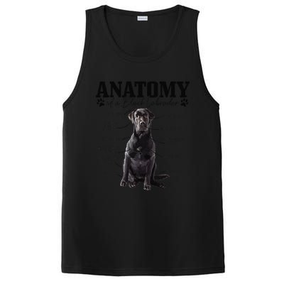 Black Labrador Retriever Anatomy Funny Cute Dog Mom Dad PosiCharge Competitor Tank