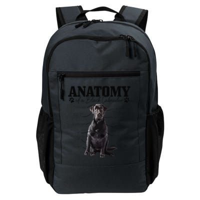 Black Labrador Retriever Anatomy Funny Cute Dog Mom Dad Daily Commute Backpack