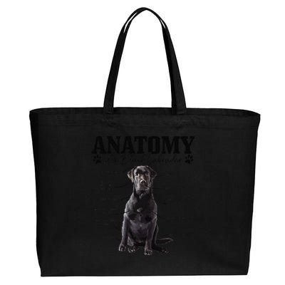 Black Labrador Retriever Anatomy Funny Cute Dog Mom Dad Cotton Canvas Jumbo Tote