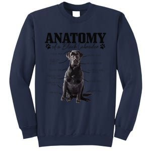 Black Labrador Retriever Anatomy Funny Cute Dog Mom Dad Sweatshirt