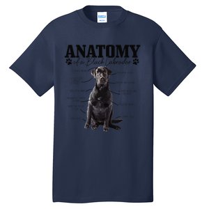 Black Labrador Retriever Anatomy Funny Cute Dog Mom Dad Tall T-Shirt