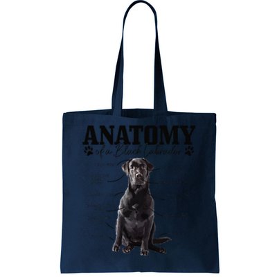 Black Labrador Retriever Anatomy Funny Cute Dog Mom Dad Tote Bag