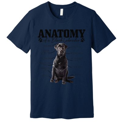 Black Labrador Retriever Anatomy Funny Cute Dog Mom Dad Premium T-Shirt