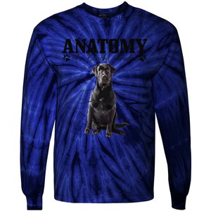 Black Labrador Retriever Anatomy Funny Cute Dog Mom Dad Tie-Dye Long Sleeve Shirt