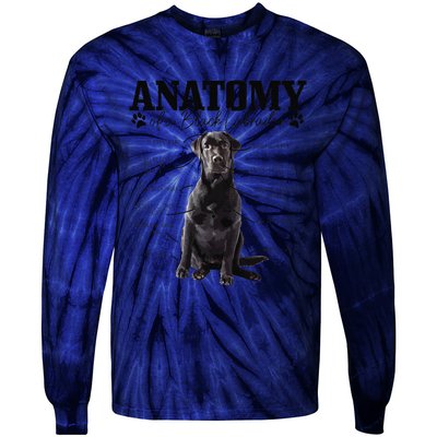 Black Labrador Retriever Anatomy Funny Cute Dog Mom Dad Tie-Dye Long Sleeve Shirt