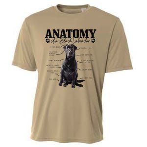 Black Labrador Retriever Anatomy Funny Cute Dog Mom Dad Cooling Performance Crew T-Shirt