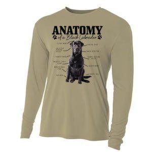 Black Labrador Retriever Anatomy Funny Cute Dog Mom Dad Cooling Performance Long Sleeve Crew