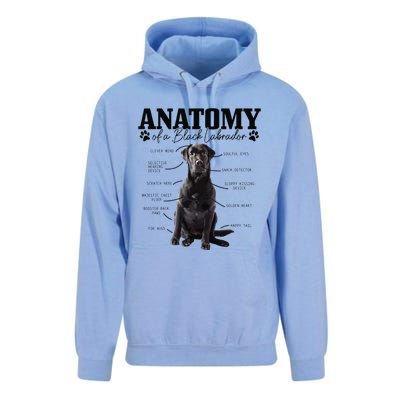 Black Labrador Retriever Anatomy Funny Cute Dog Mom Dad Unisex Surf Hoodie