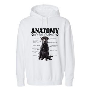 Black Labrador Retriever Anatomy Funny Cute Dog Mom Dad Garment-Dyed Fleece Hoodie