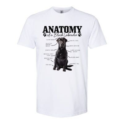 Black Labrador Retriever Anatomy Funny Cute Dog Mom Dad Softstyle CVC T-Shirt