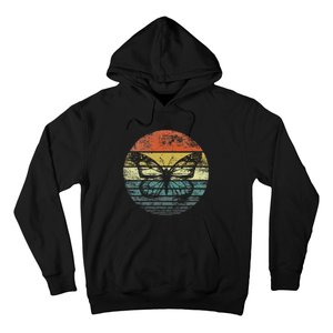 Butterfly Lover Retro Sunset Insect Monarch Entomology Hoodie