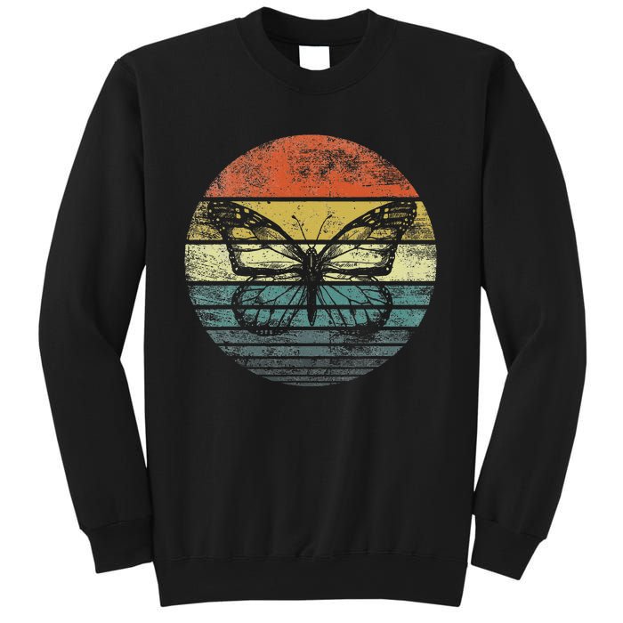 Butterfly Lover Retro Sunset Insect Monarch Entomology Sweatshirt