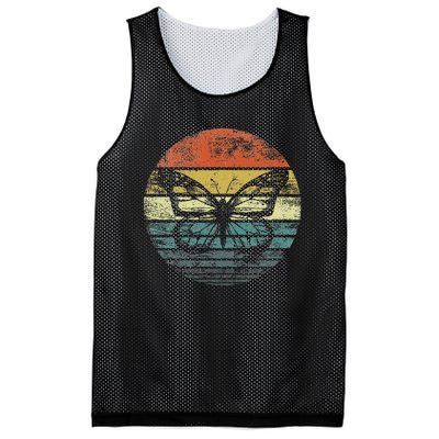 Butterfly Lover Retro Sunset Insect Monarch Entomology Mesh Reversible Basketball Jersey Tank