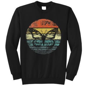 Butterfly Lover Retro Sunset Insect Monarch Entomology Tall Sweatshirt