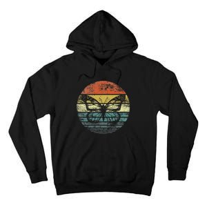 Butterfly Lover Retro Sunset Insect Monarch Entomology Tall Hoodie