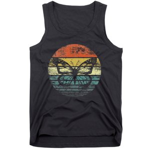 Butterfly Lover Retro Sunset Insect Monarch Entomology Tank Top