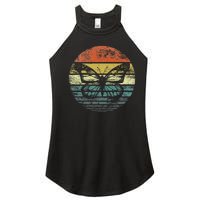 Butterfly Lover Retro Sunset Insect Monarch Entomology Women’s Perfect Tri Rocker Tank