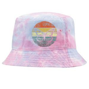 Butterfly Lover Retro Sunset Insect Monarch Entomology Tie-Dyed Bucket Hat