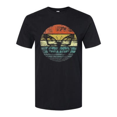 Butterfly Lover Retro Sunset Insect Monarch Entomology Softstyle CVC T-Shirt