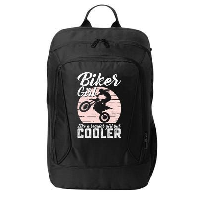 Biker Like Regular But Cooler Funny Motorcycle Gift City Backpack