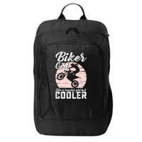 Biker Like Regular But Cooler Funny Motorcycle Gift City Backpack