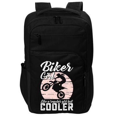 Biker Like Regular But Cooler Funny Motorcycle Gift Impact Tech Backpack