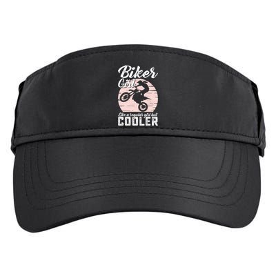 Biker Like Regular But Cooler Funny Motorcycle Gift Adult Drive Performance Visor