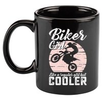 Biker Like Regular But Cooler Funny Motorcycle Gift 11oz C Handle Ceramic Mug