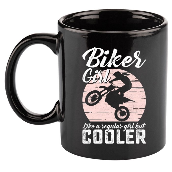 Biker Like Regular But Cooler Funny Motorcycle Gift 11oz C Handle Ceramic Mug