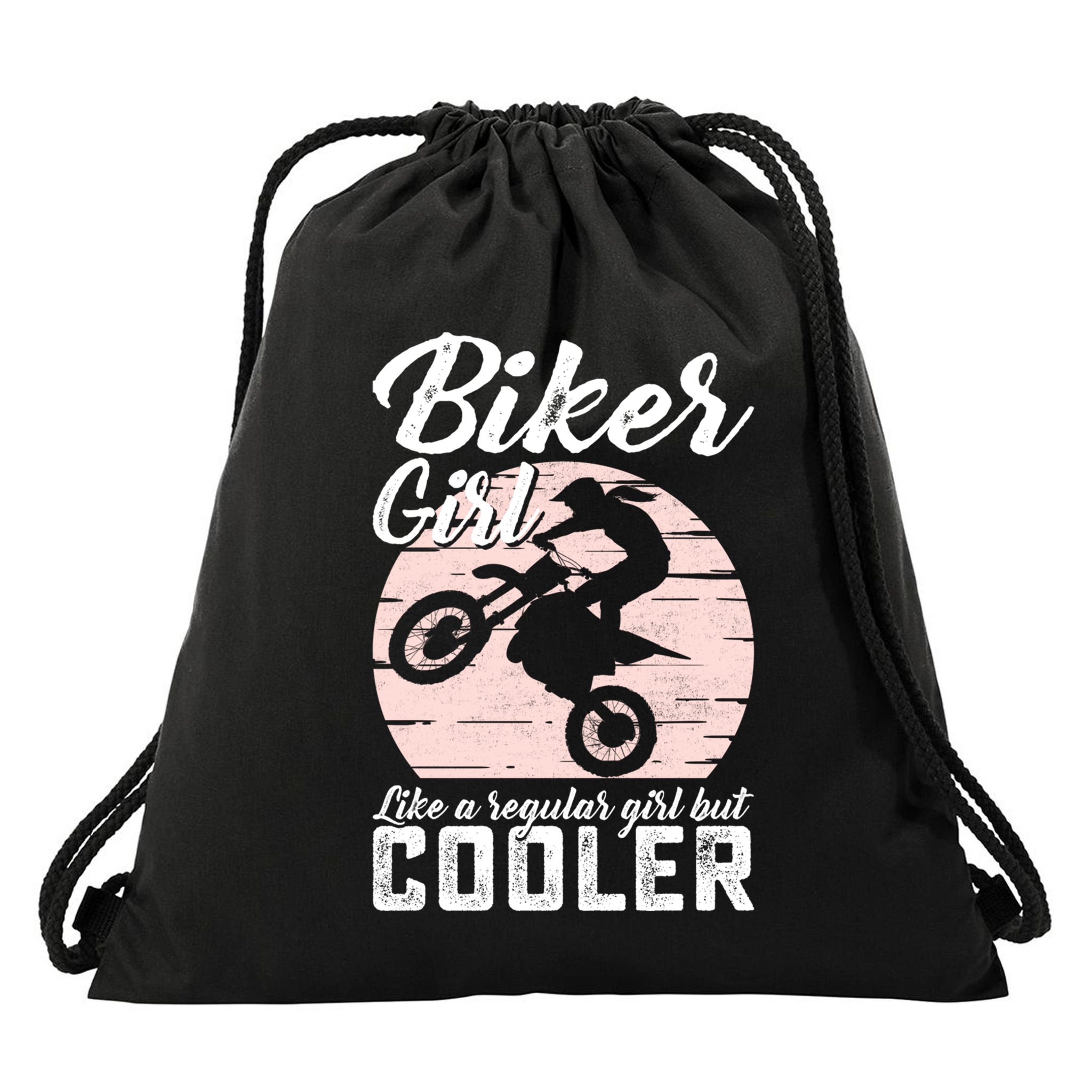 Biker Like Regular But Cooler Funny Motorcycle Gift Drawstring Bag