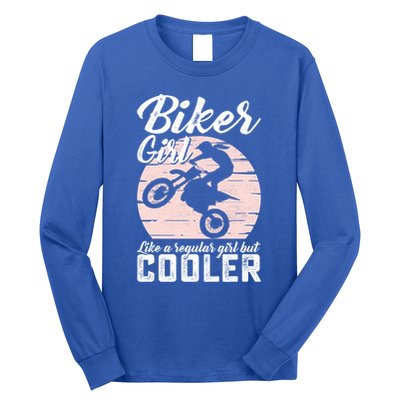 Biker Like Regular But Cooler Funny Motorcycle Gift Long Sleeve Shirt