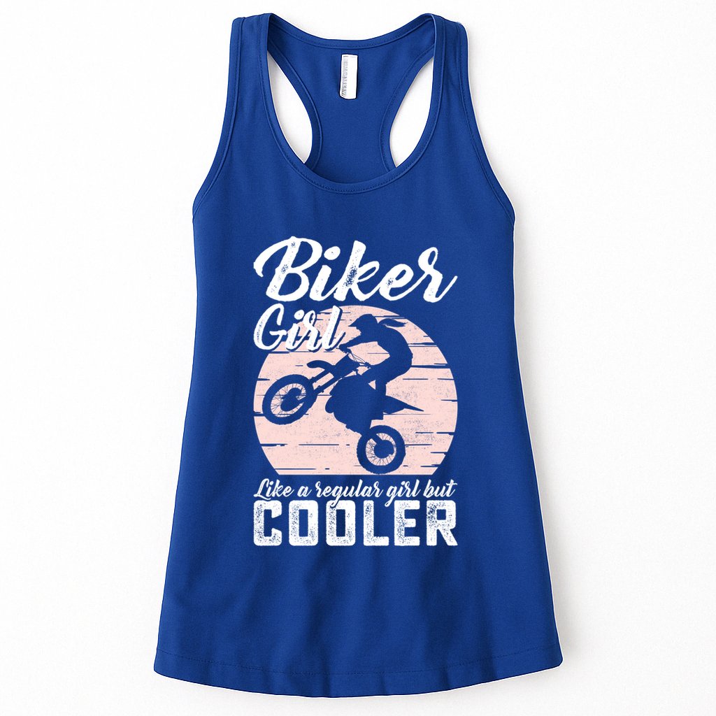 Biker Like Regular But Cooler Funny Motorcycle Gift Womens Tank Top