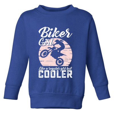 Biker Like Regular But Cooler Funny Motorcycle Gift Toddler Sweatshirt