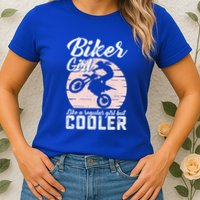 Biker Like Regular But Cooler Funny Motorcycle Gift Womens T-Shirt