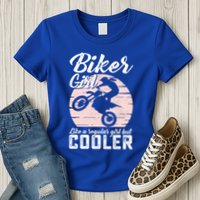 Biker Like Regular But Cooler Funny Motorcycle Gift Womens T-Shirt