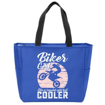 Biker Like Regular But Cooler Funny Motorcycle Gift Zip Tote Bag