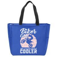 Biker Like Regular But Cooler Funny Motorcycle Gift Zip Tote Bag