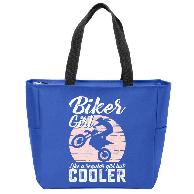 Biker Like Regular But Cooler Funny Motorcycle Gift Zip Tote Bag